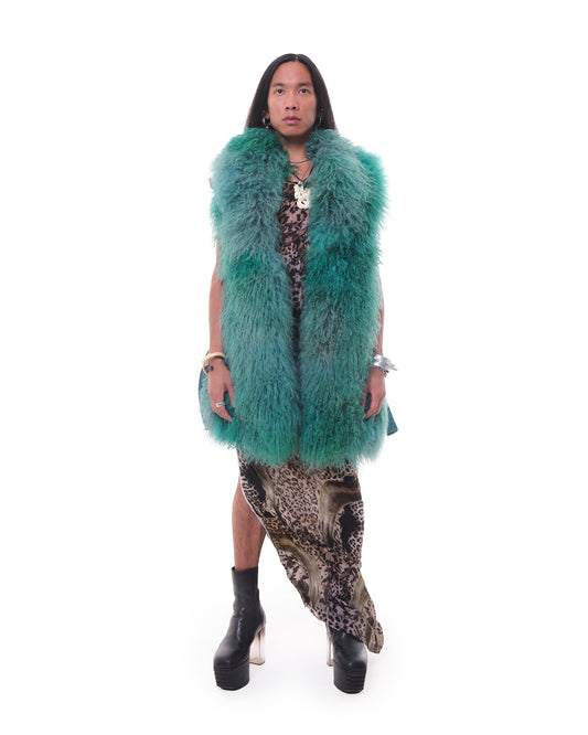 Lisboa Mongolian Fur Gillet