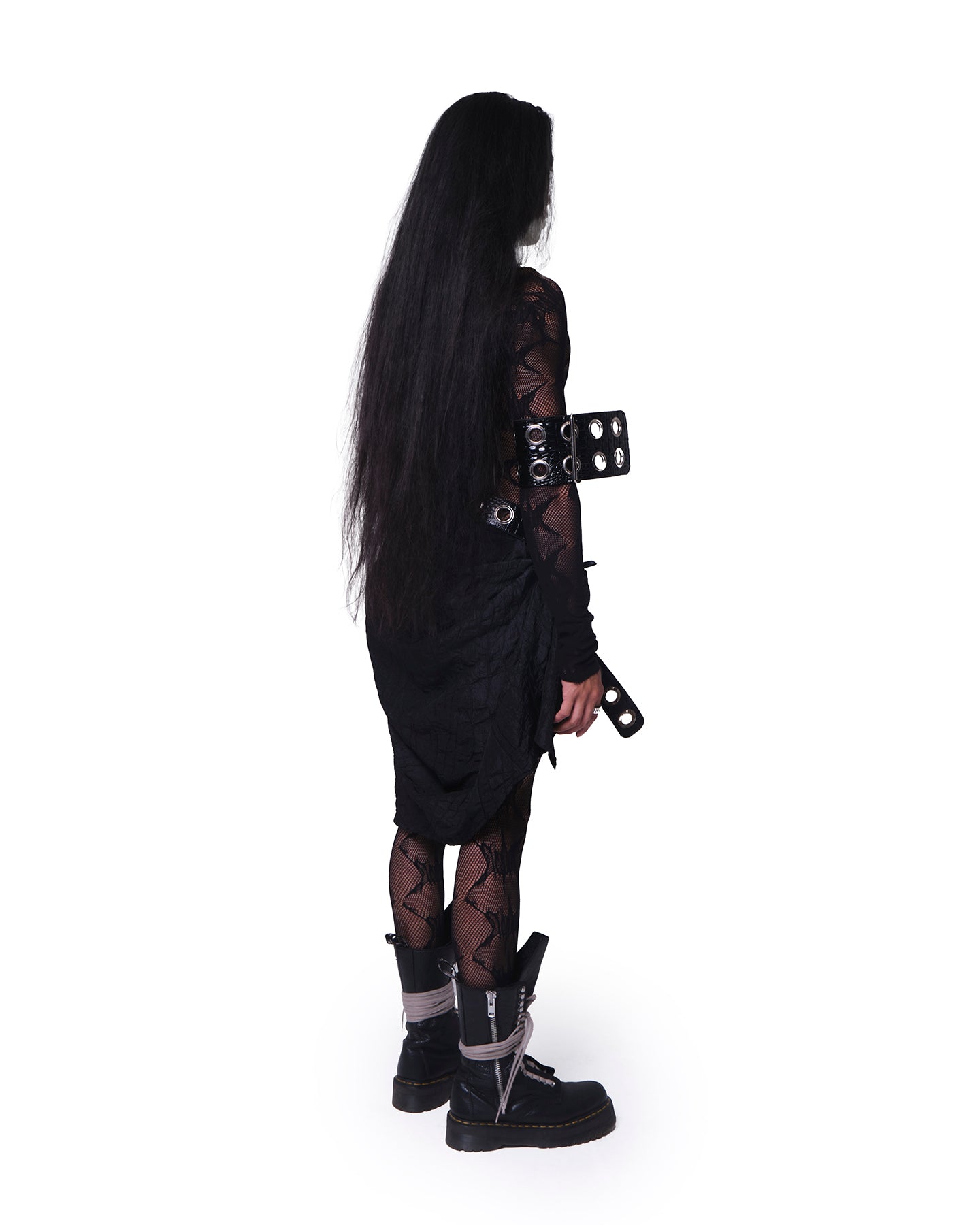Trash Logo Fishnet Castsuit