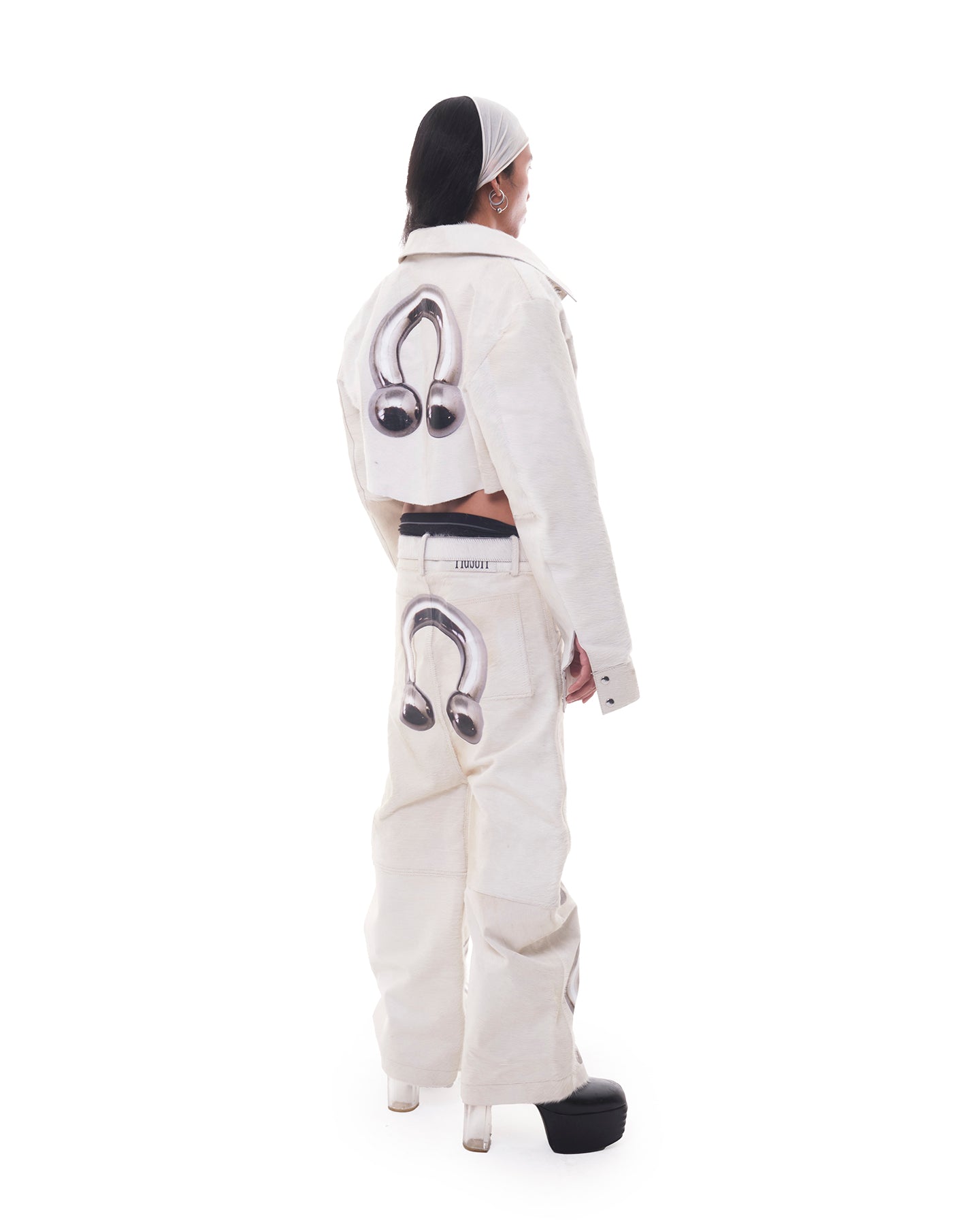Oversize Cowhide Crop Jacket