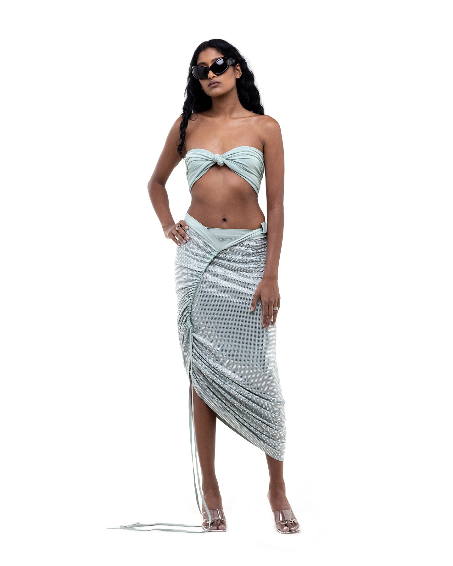 ExXtreme Crystal Maxi Wrap Skirt