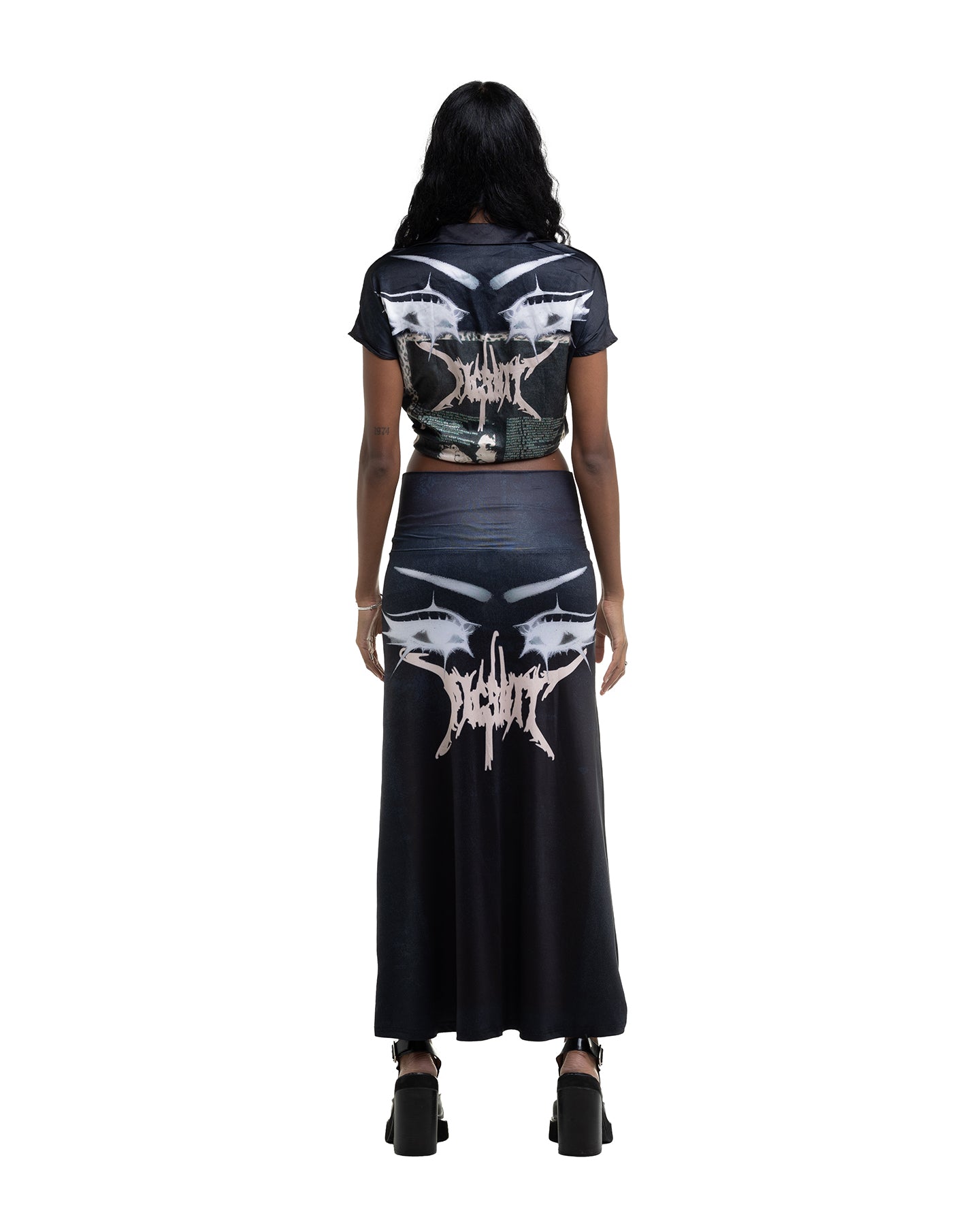 Goth Band Maxi Skirt